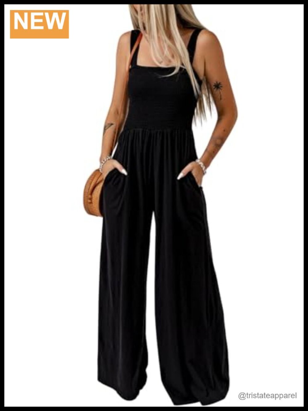 Dokotoo Sleeveless Jumpsuit Wide Leg One Piece Romper Casual